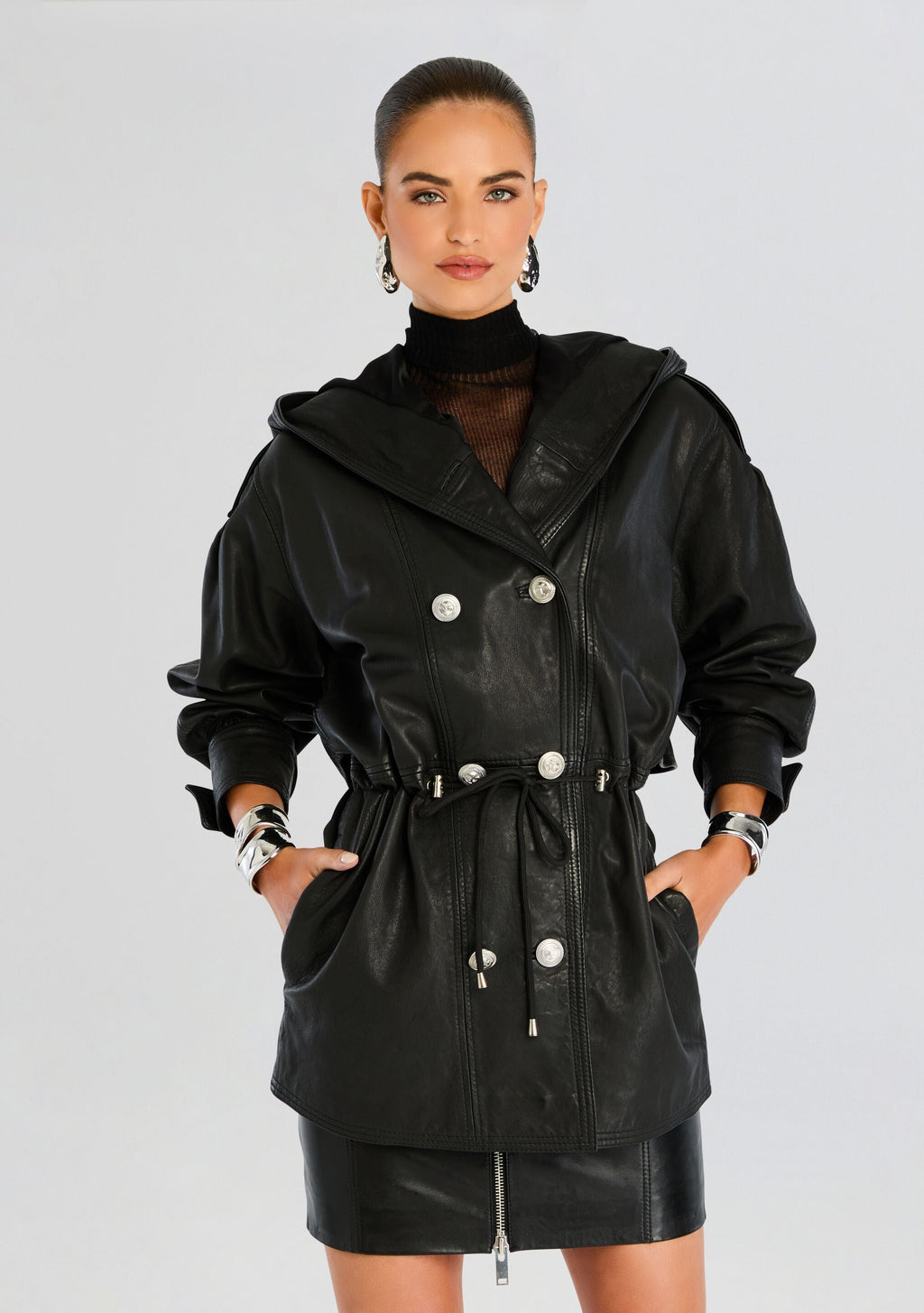 Saint Leather Jacket by retrofête in Black, product image 1