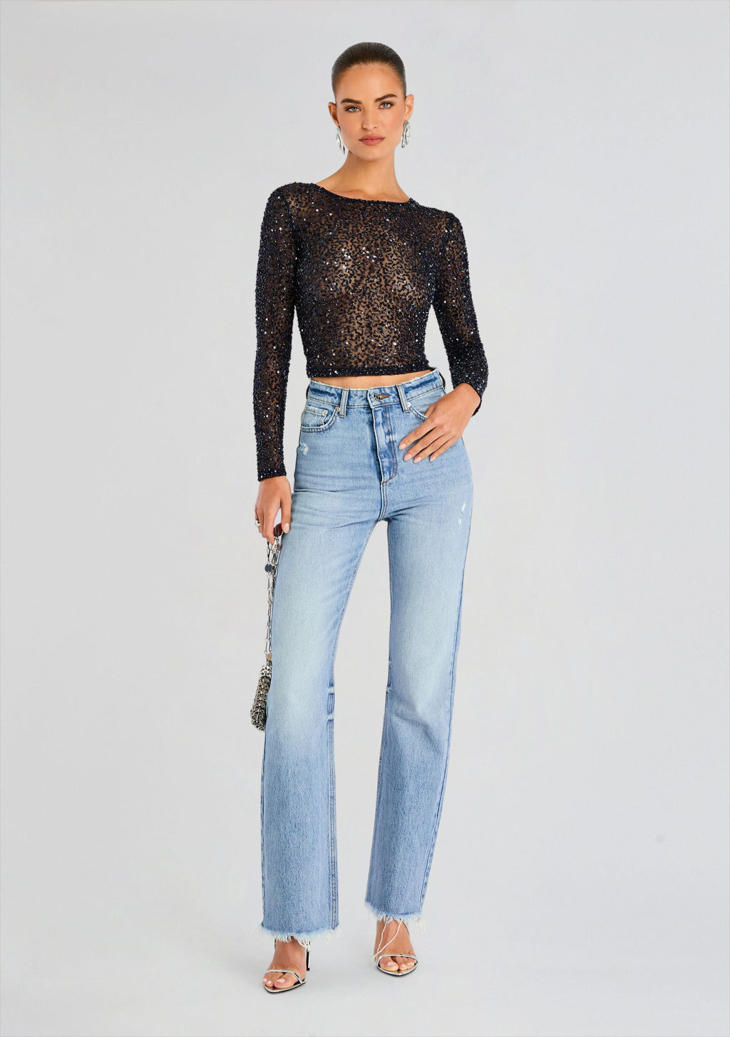 Torrey Sequin Top by retrofête in Night Sky, product image 5
