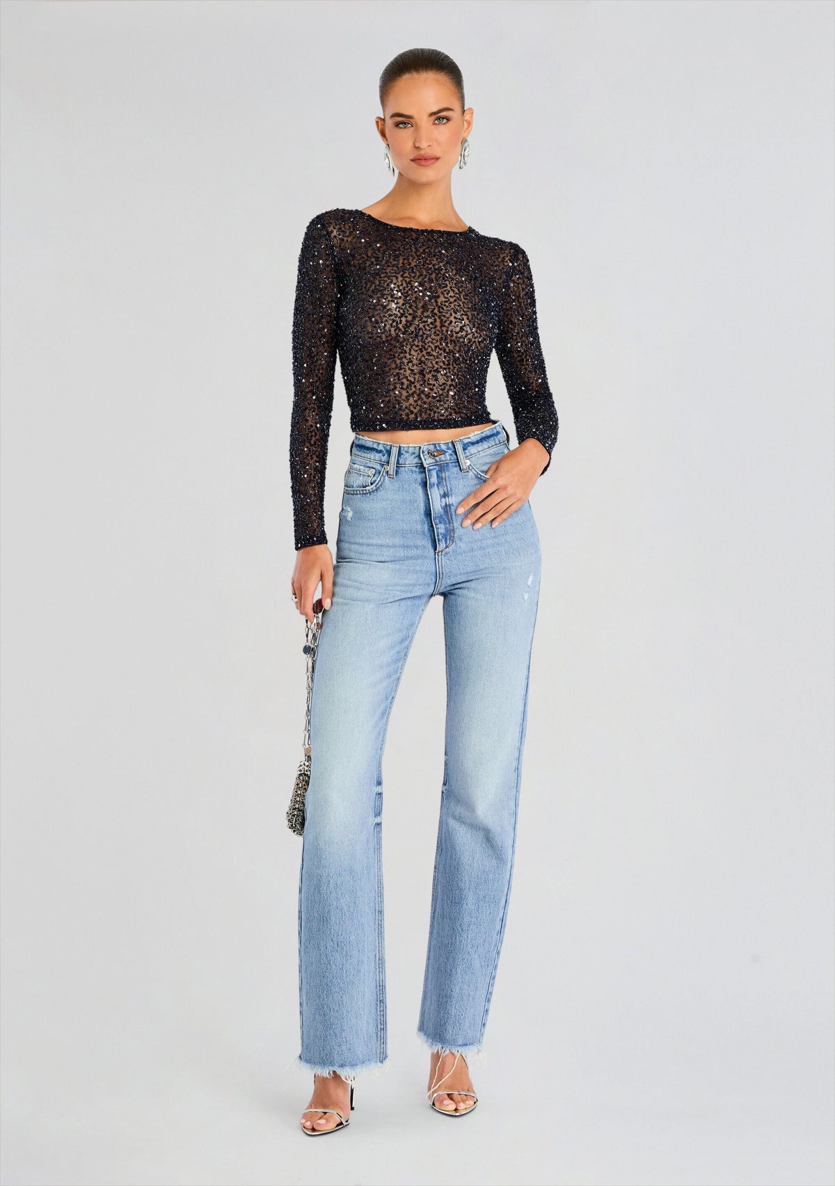 Torrey Sequin Top by retrofête in Night Sky, product image 5