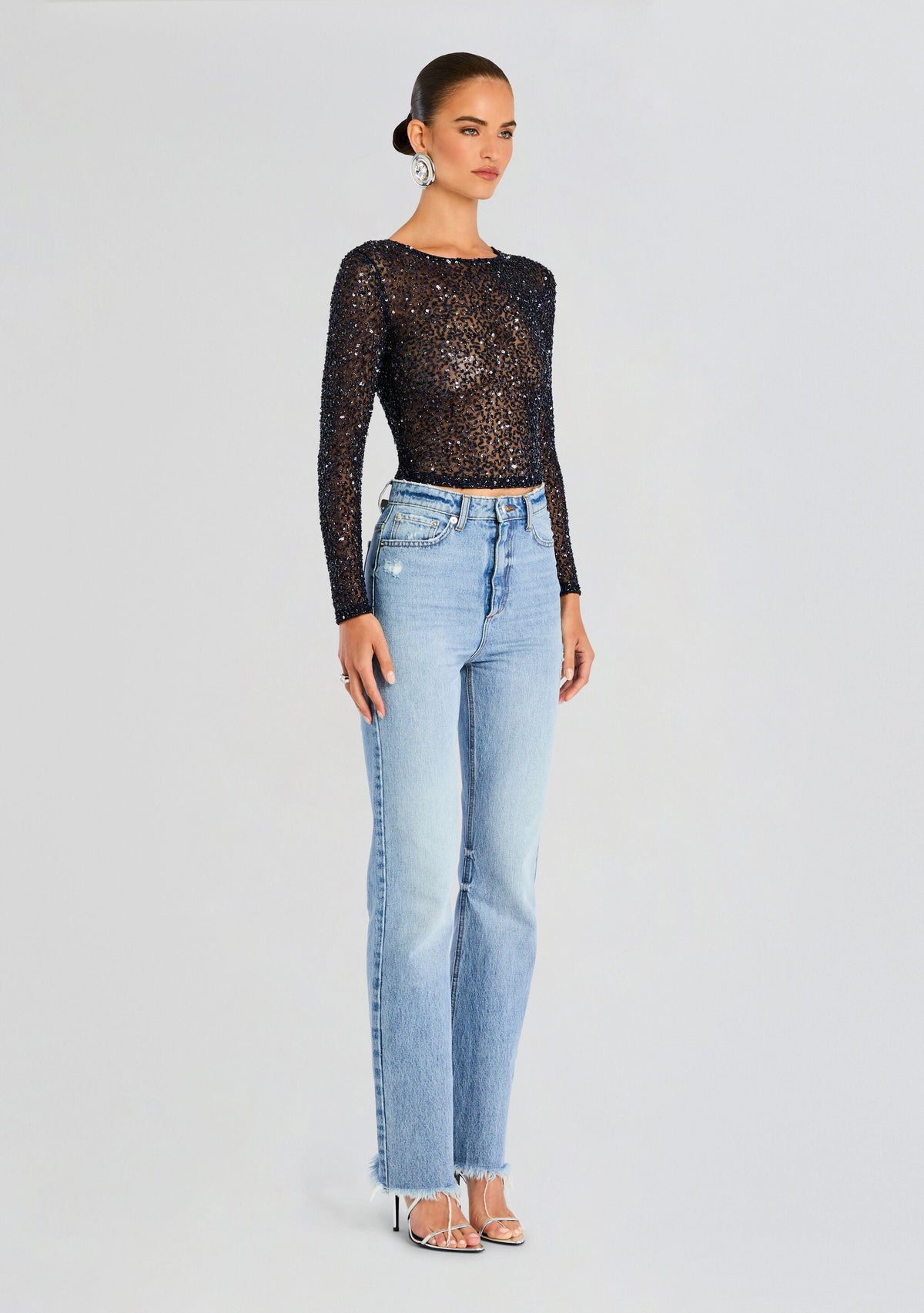 Torrey Sequin Top by retrofête in Night Sky, product image 3