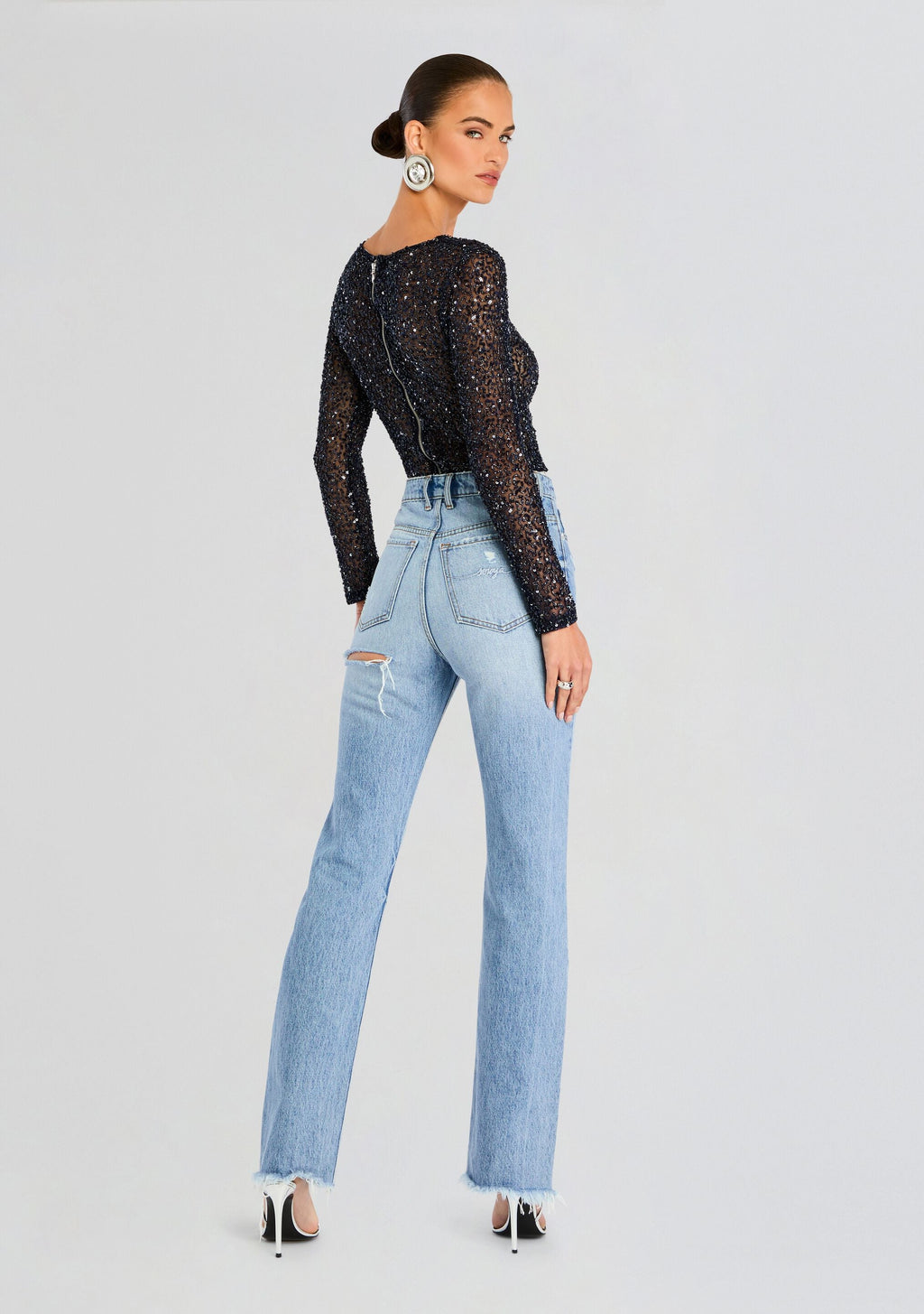 Torrey Sequin Top by retrofête in Night Sky, product image 4