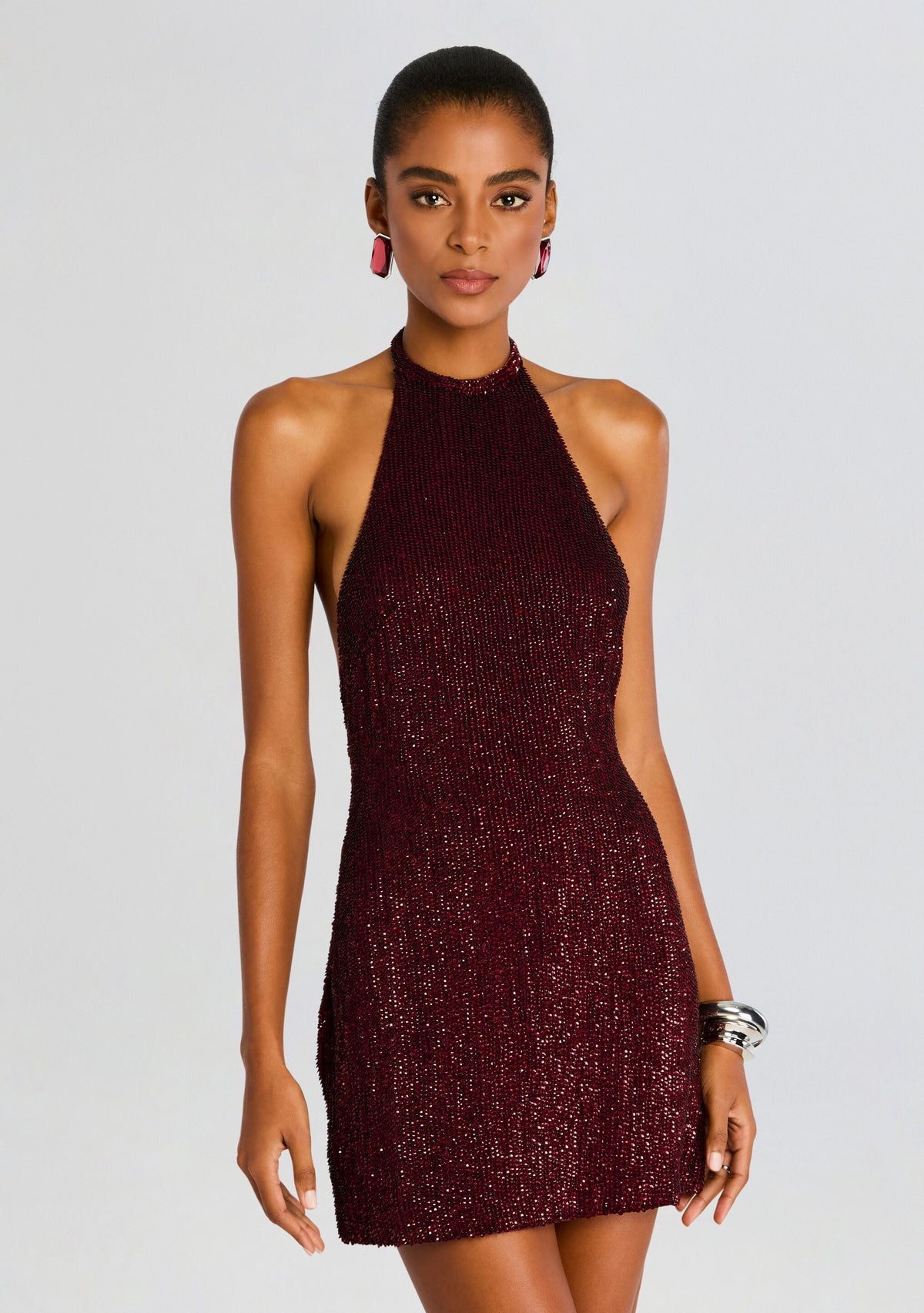 Alexis Sequin Dress by retrofête in Port, product image 5