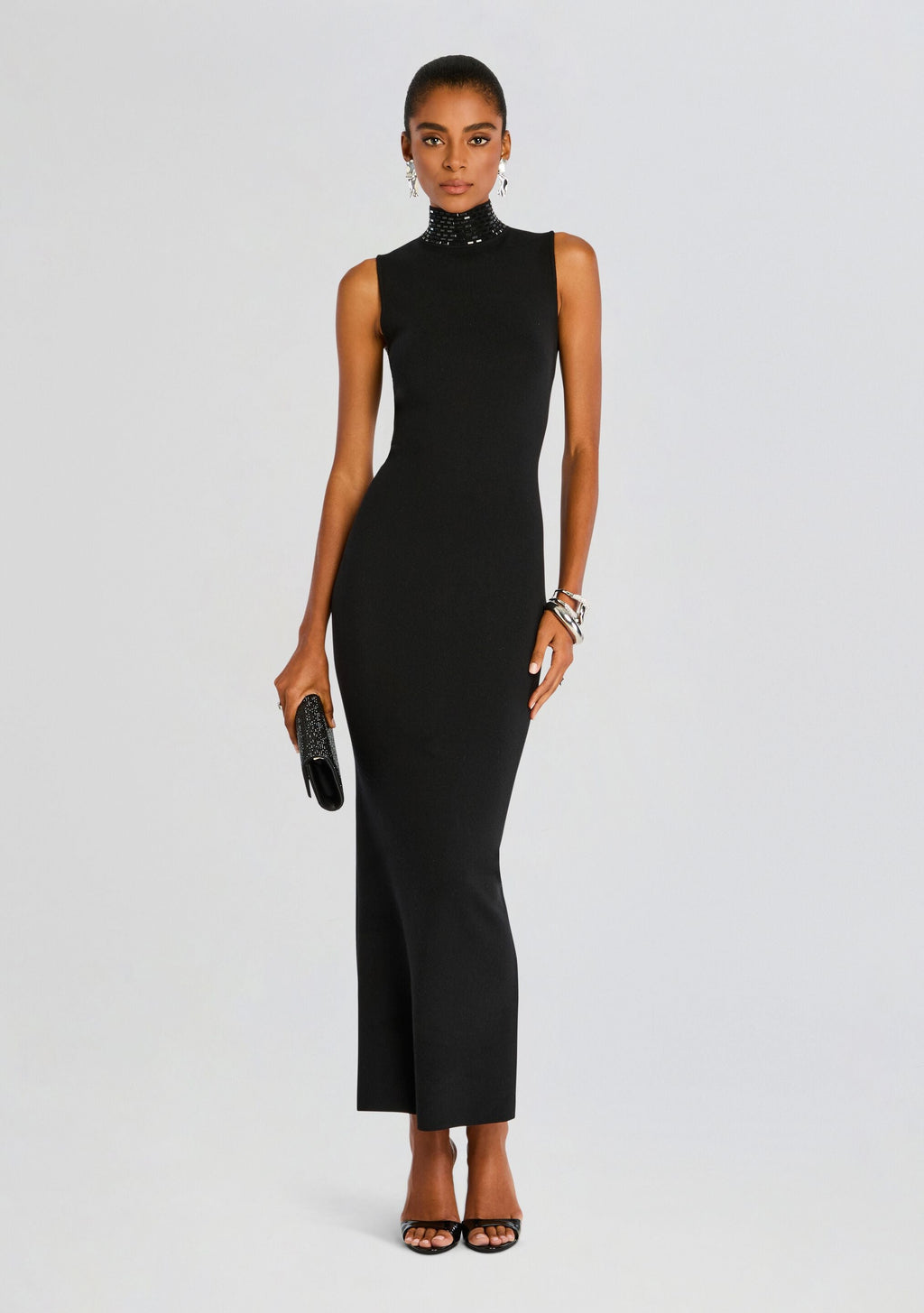 Envy Embellished Knit Dress by retrofête in Black, product image 1