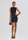 Erin Bandage Knit Dress by retrofête in Navy/Black, product image 1