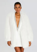 Heiress Faux Fur Jacket by retrofête in White, product image 1