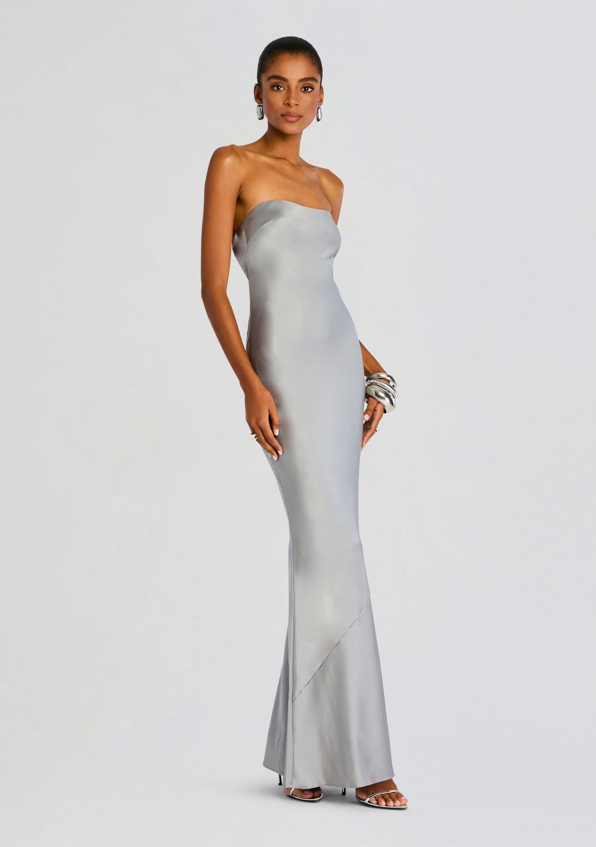 Keaton Silk Dress by retrofête in Slate Grey, product image 4