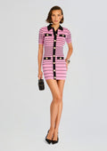Kiersten Metallic Knit Dress by retrofête in Metallic Light Rose, product image 1