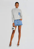 Marley Terry Denim Dress by SEROYA in River, product image 1