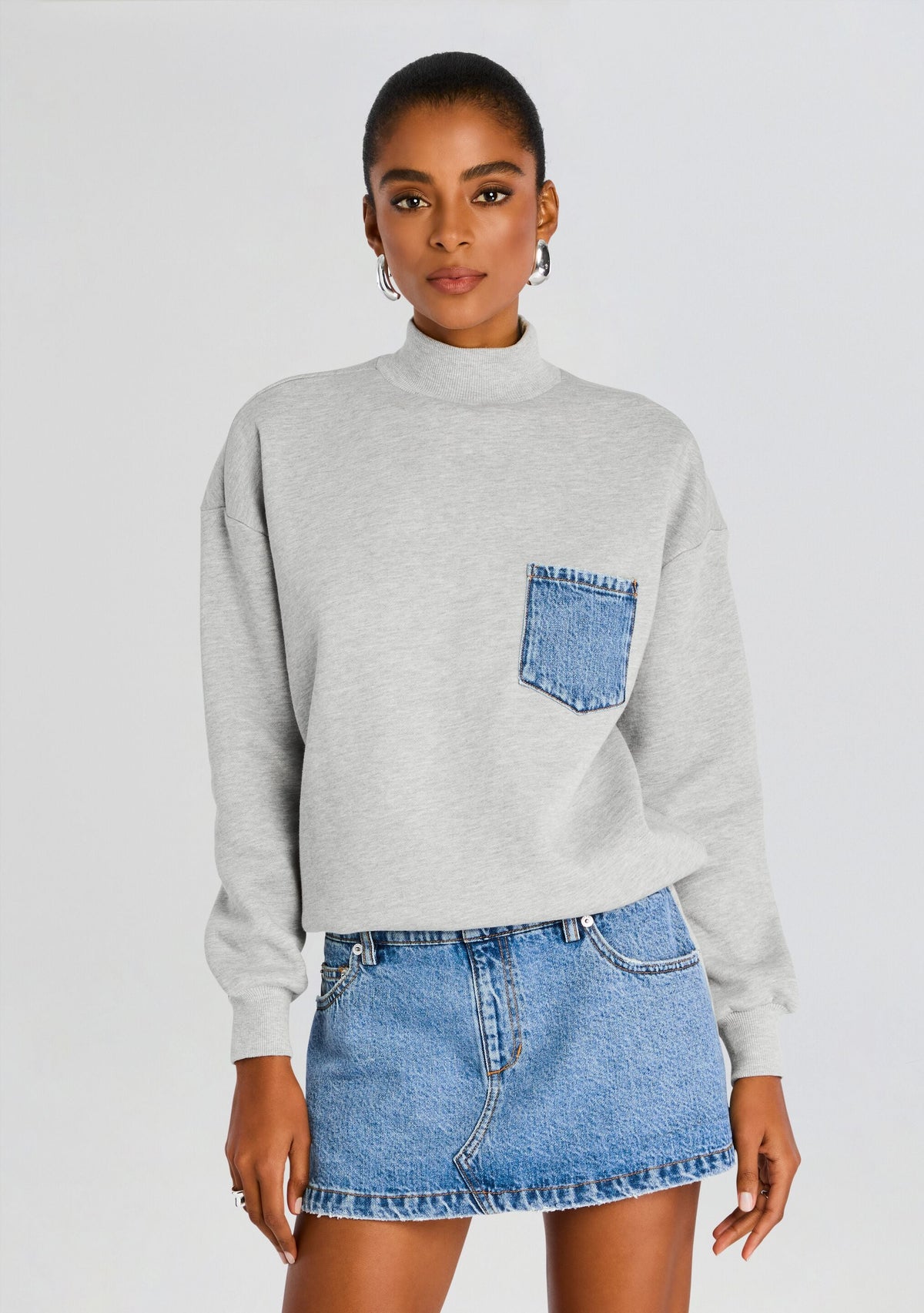 Marley Terry Denim Dress by SEROYA in River, product image 5