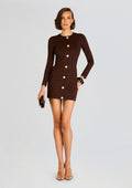 Saylor Metallic Bandage Knit Dress by retrofête in Metallic Earth, product image 1