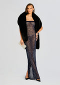 Duchess Faux Fur Stole by retrofête in Black, product image 1