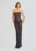 Villy Sequin Gown by retrofête in Navy, product image 1