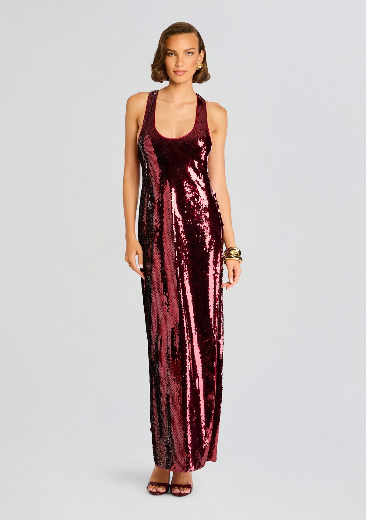 Bella Sequin Dress by retrofête in Port, product image 1