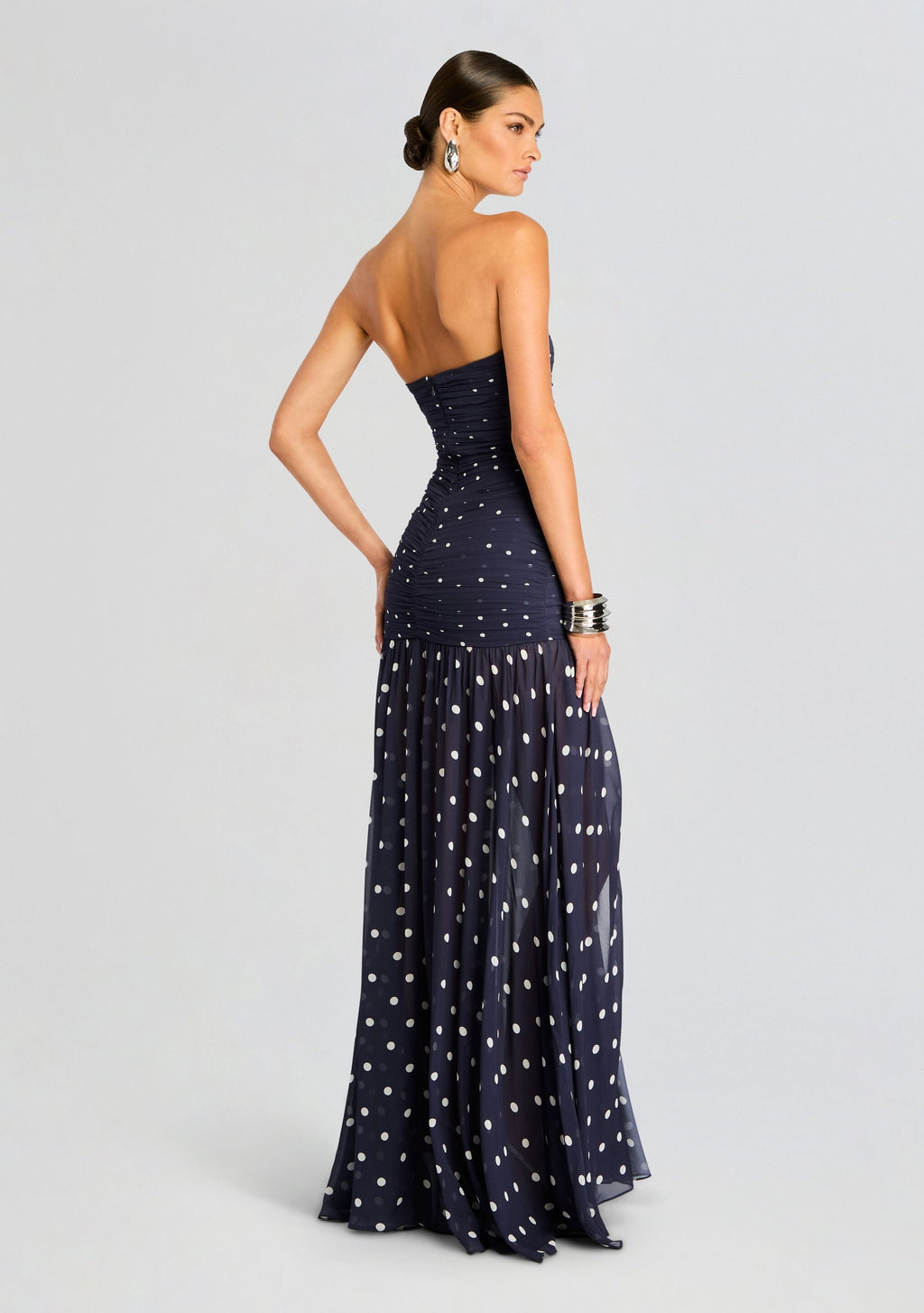 Annalise Dress by retrofête in Navy Polka Dots, product image 4
