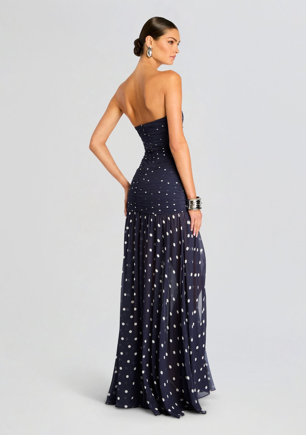 Annalise Dress by retrofête in Navy Polka Dots, product image 4