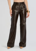 Chader Leather Pant by retrofête in Dark Brown, product image 1