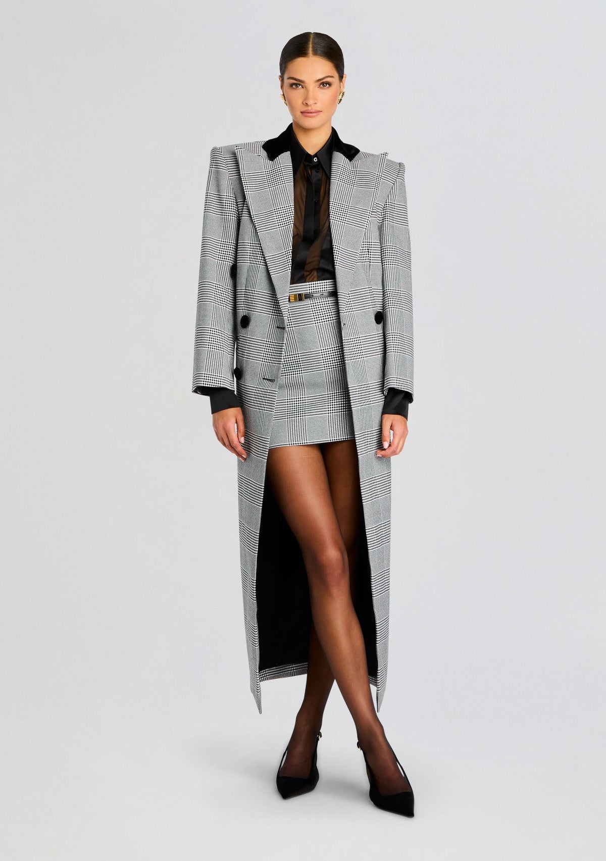 Charlene Coat by retrofête in Black/White, product image 1