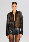 Cherish Embellished Shirt by retrofête in Black, product image 1