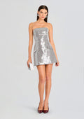 Crowne Sequin Dress by retrofête in Plaid, product image 1