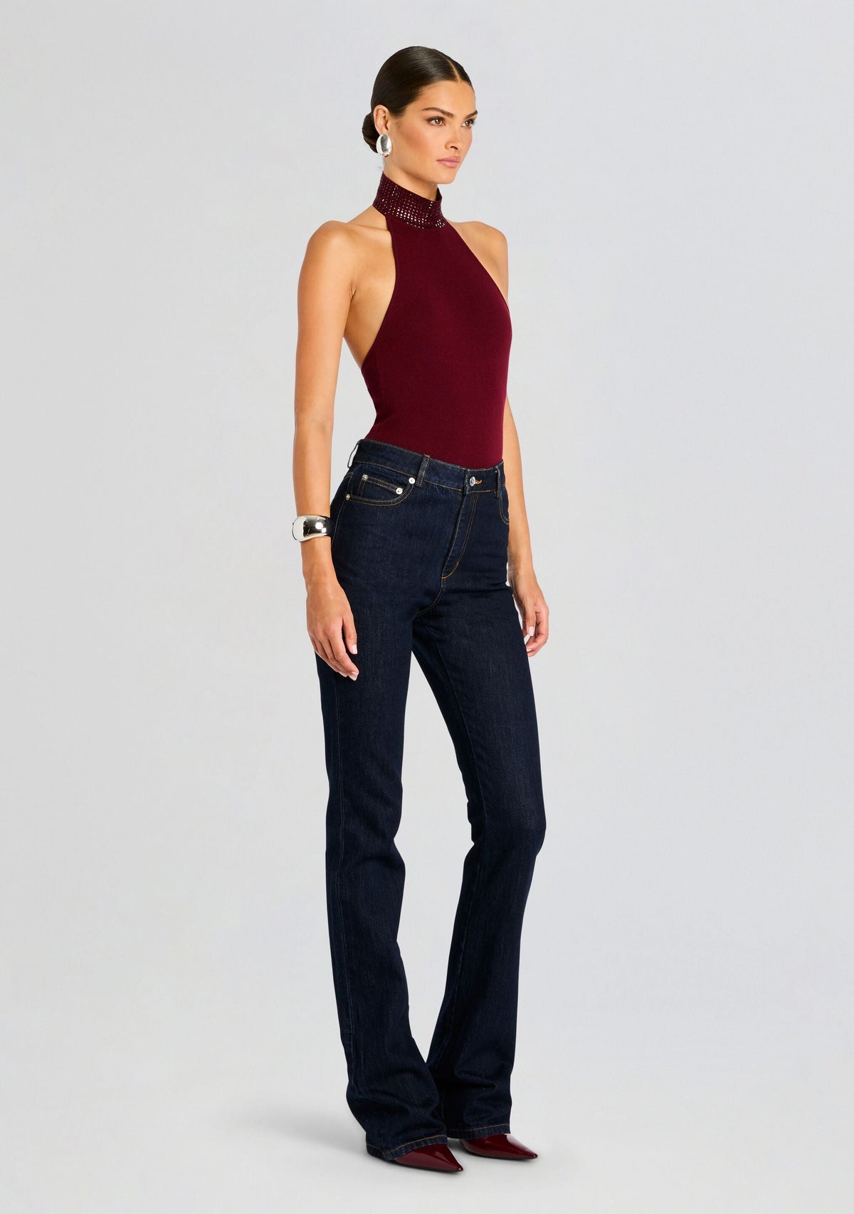 Maci Bodysuit by retrofête in Port, product image 3