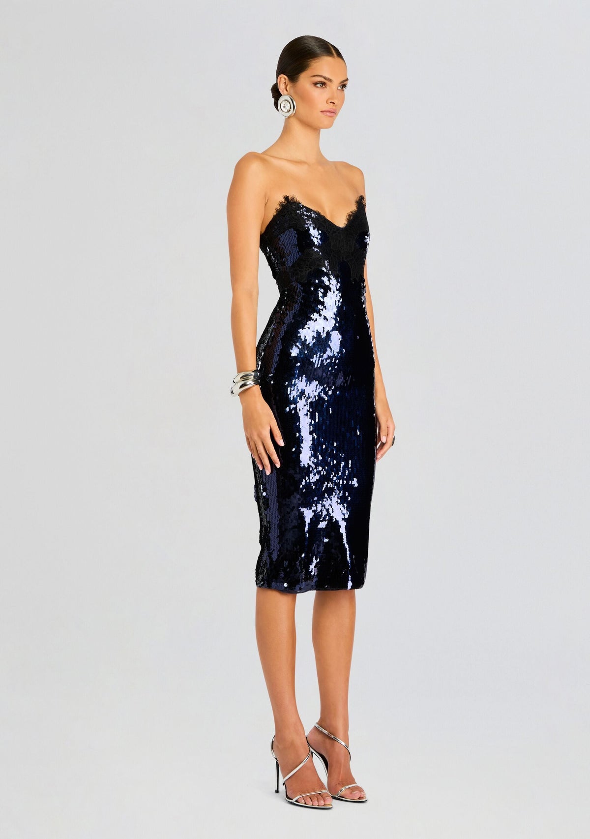 Ellen Sequin Dress by retrofête in Navy, product image 4
