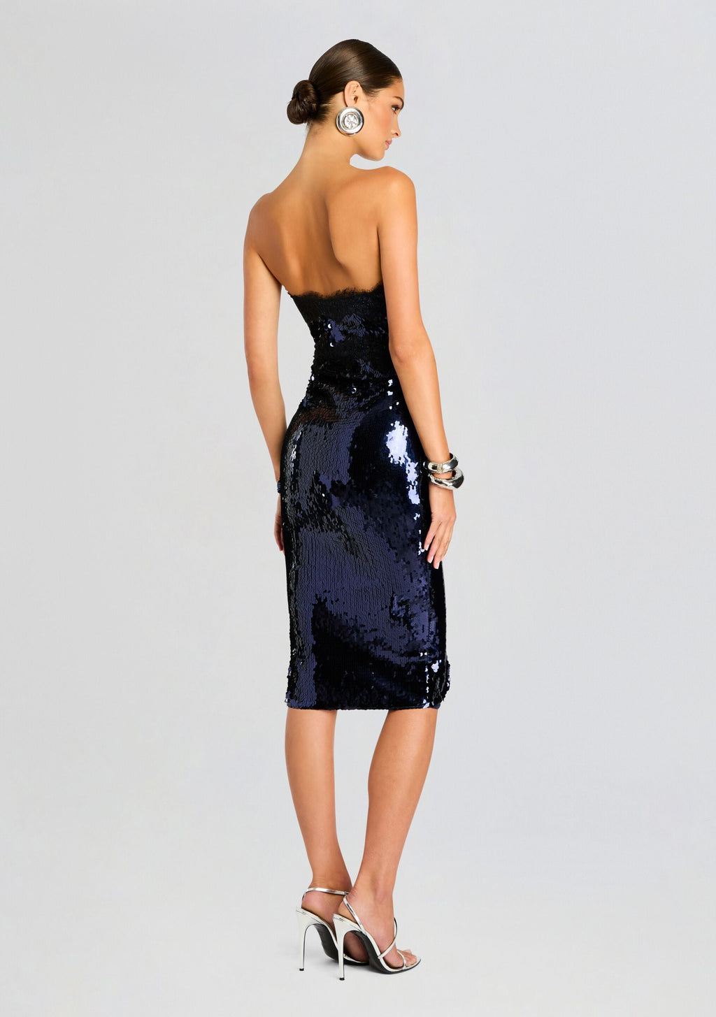 Ellen Sequin Dress by retrofête in Navy, product image 5