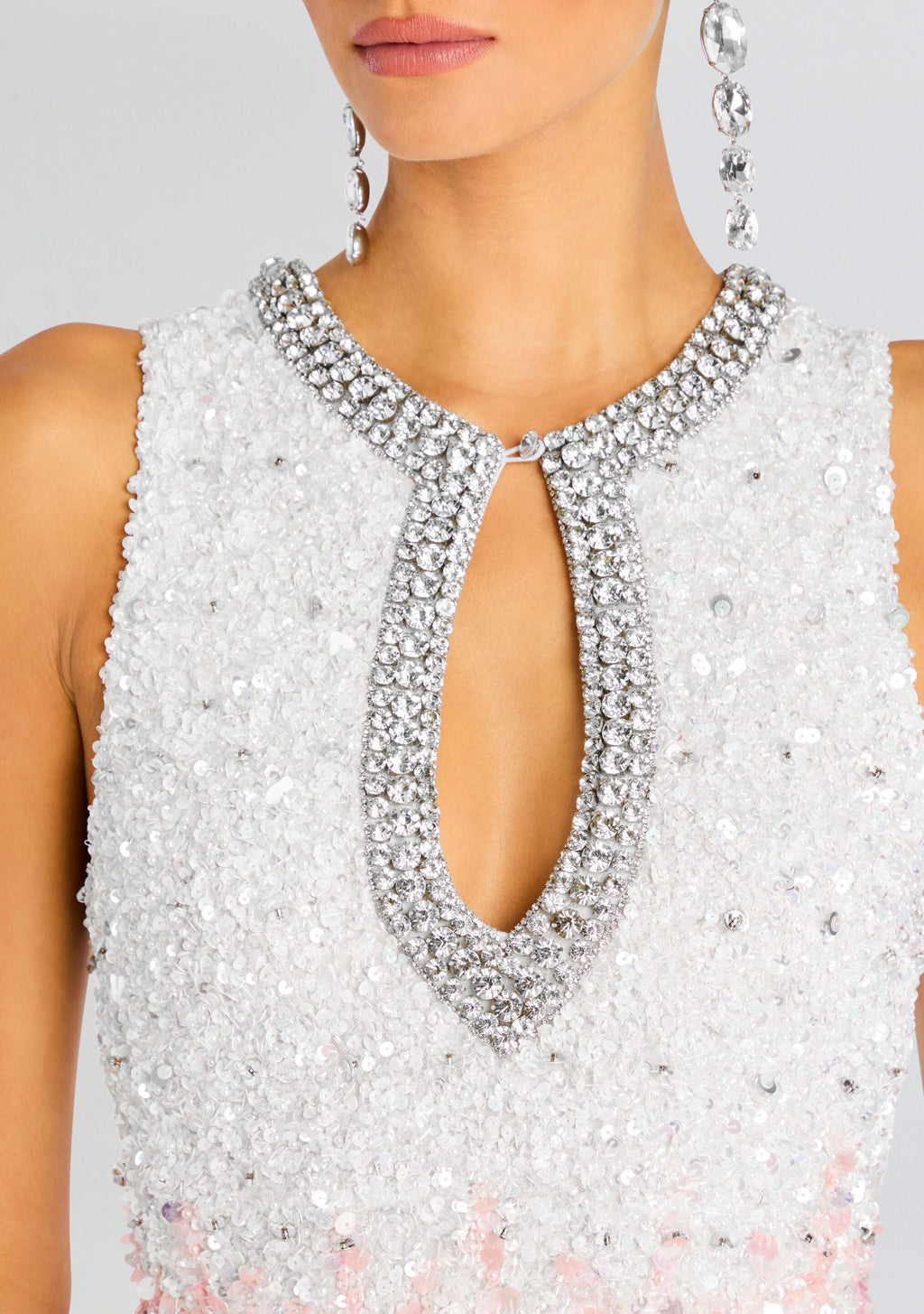 Julianne Sequin Embellished Dress by retrofête in White/Pink, product image 2