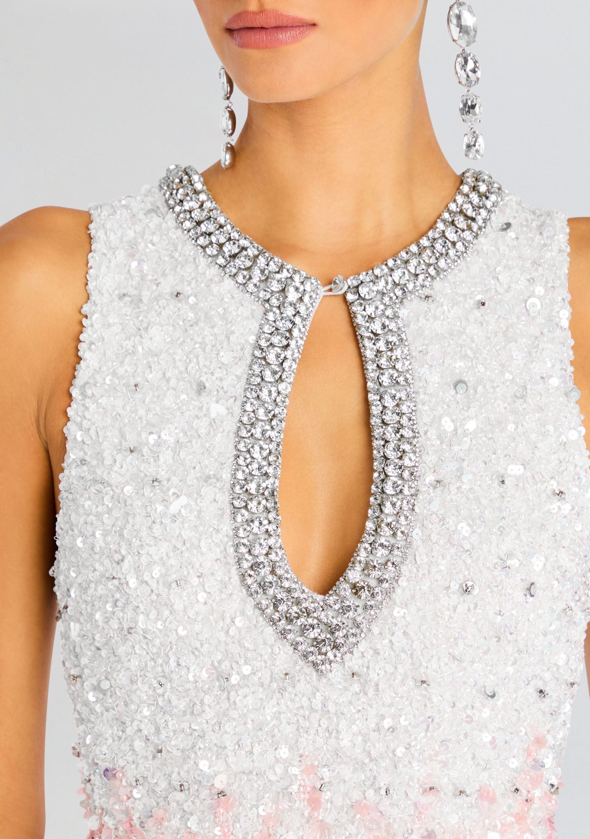 Julianne Sequin Embellished Dress by retrofête in White/Pink, product image 2