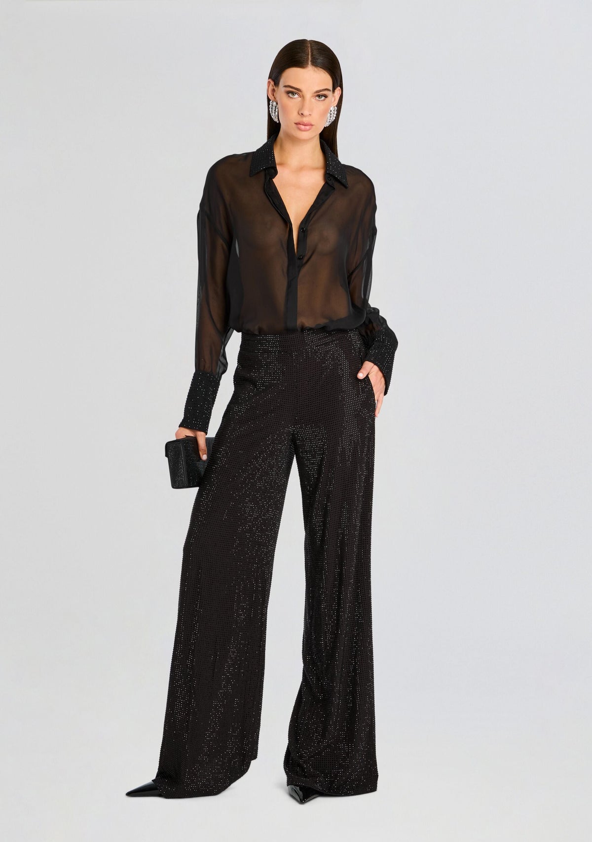 Lovelyn Chiffon Top by retrofête in Black, product image 5