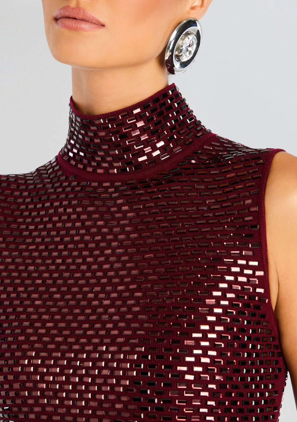Lust Embellished Knit Dress by retrofête in Port, product image 3