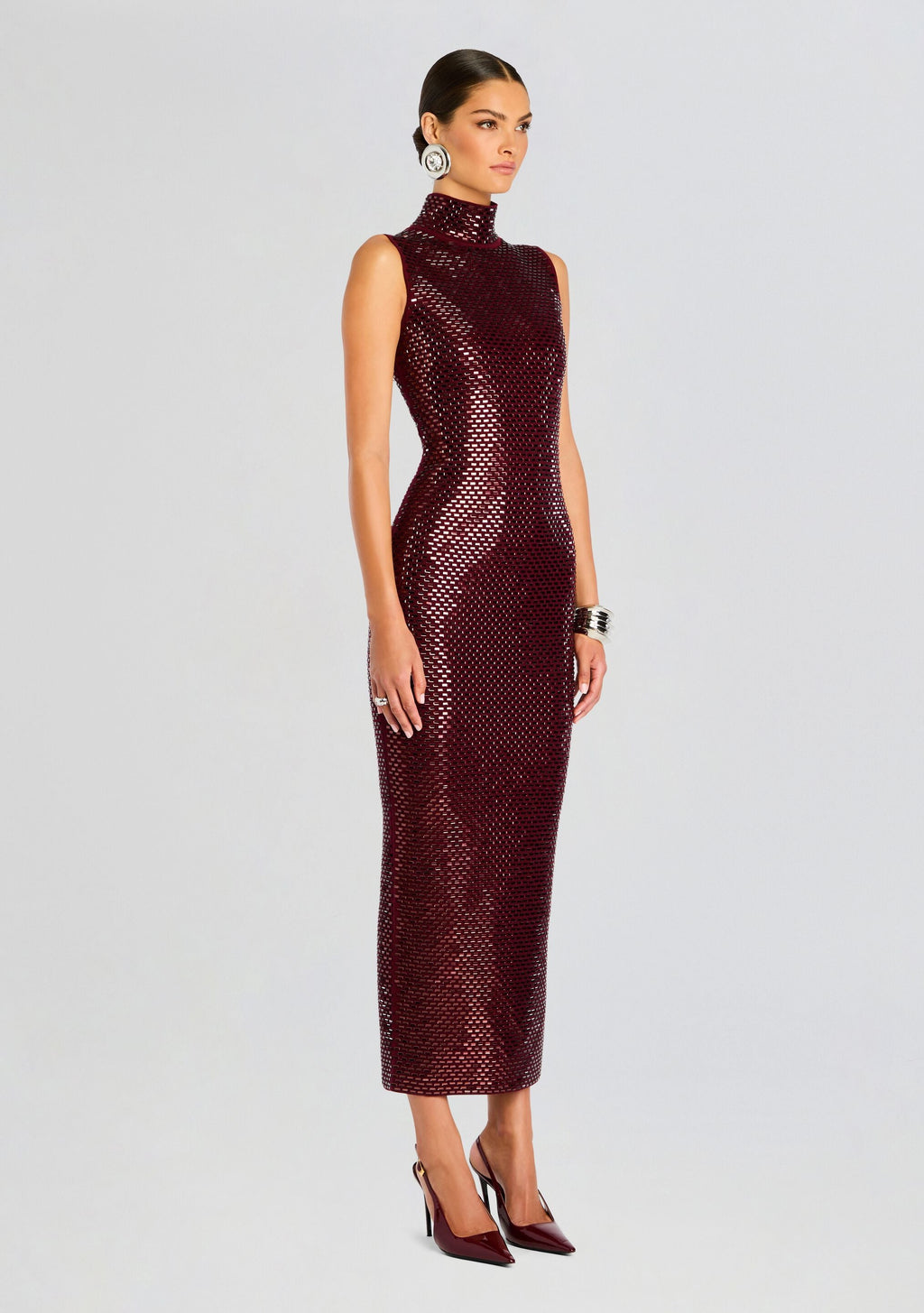 Lust Embellished Knit Dress by retrofête in Port, product image 4