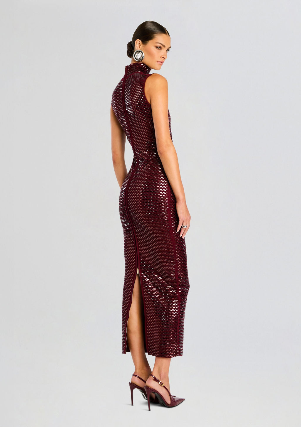 Lust Embellished Knit Dress by retrofête in Port, product image 5