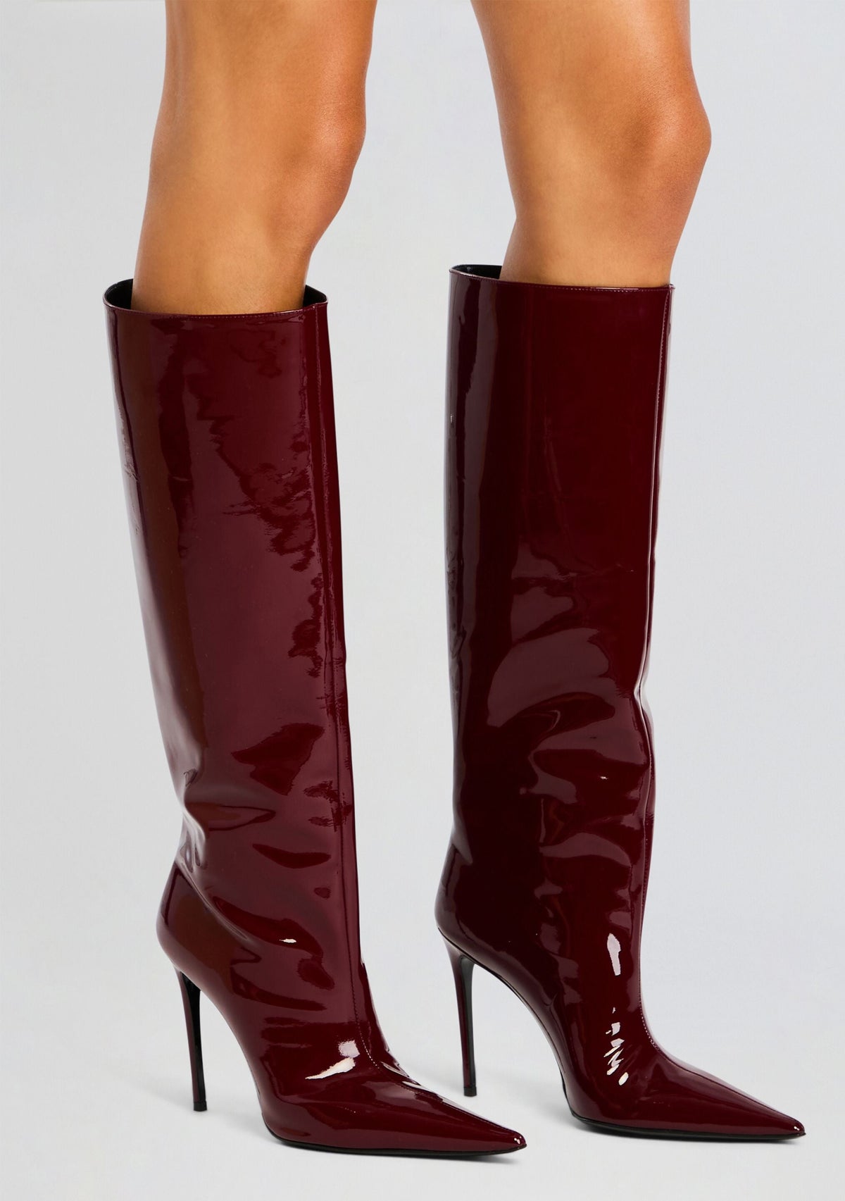Lyra Leather Boot by retrofête in Burgundy, product image 2