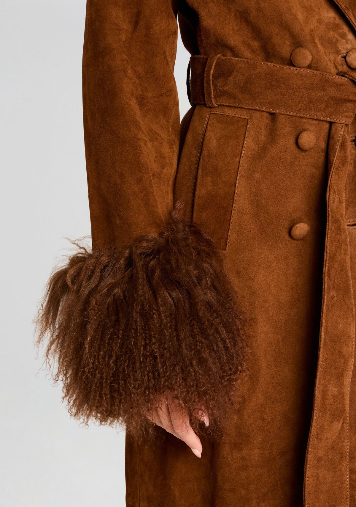 Britta Trench Coat by retrofête in Cinnamon, product image 3