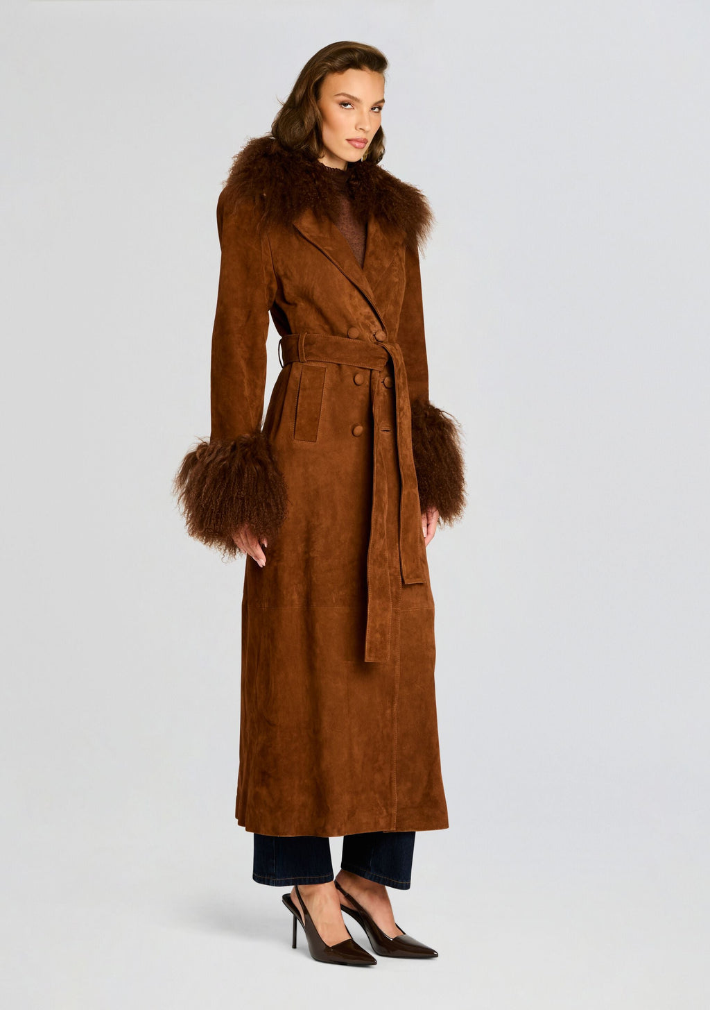 Britta Trench Coat by retrofête in Cinnamon, product image 5