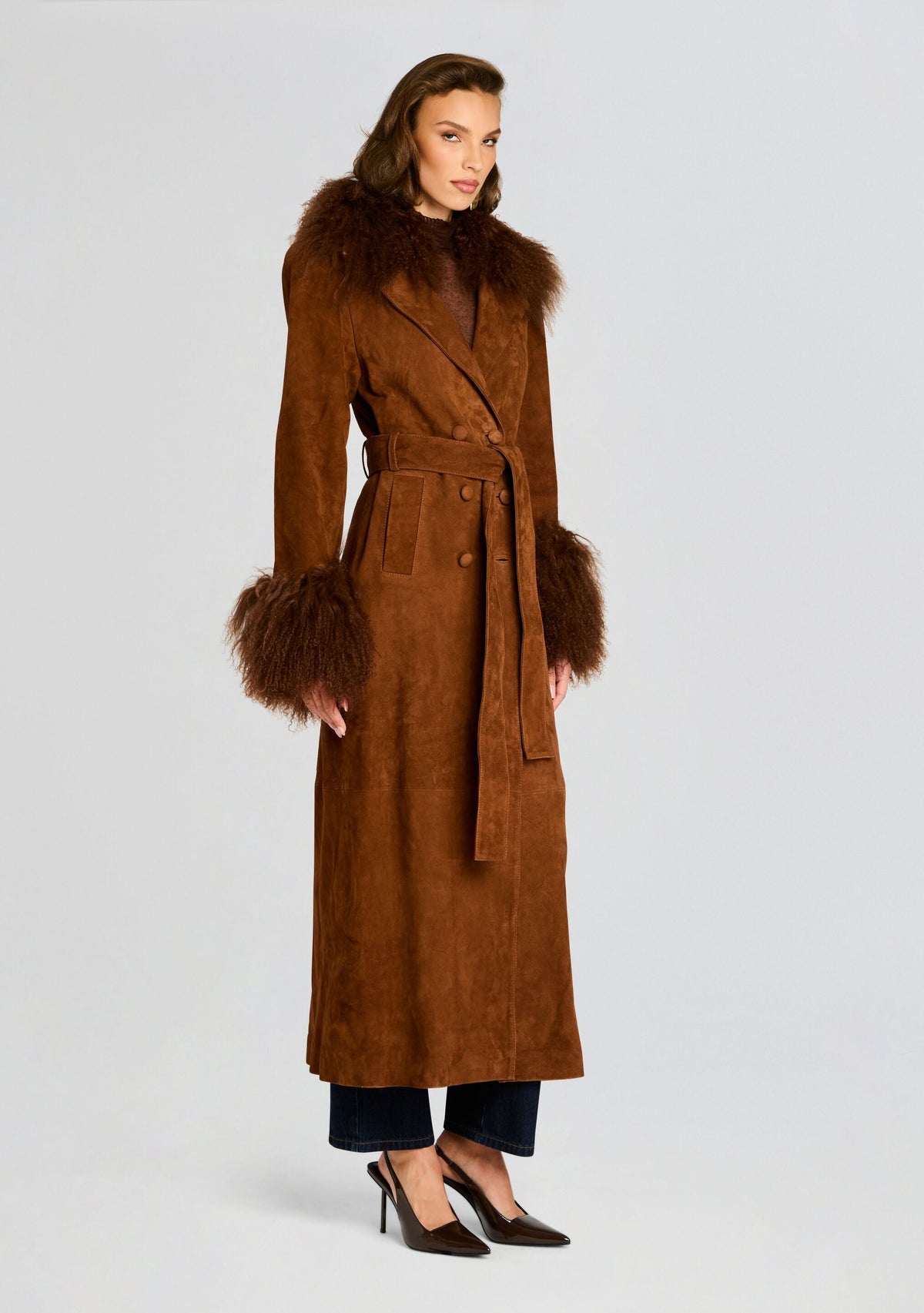 Britta Trench Coat by retrofête in Cinnamon, product image 5