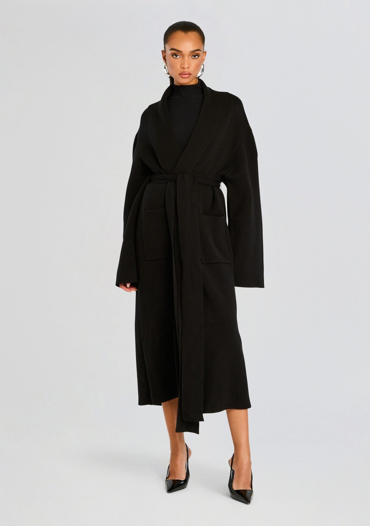 Crosby Sweater Duster by SEROYA in Black, product image 1