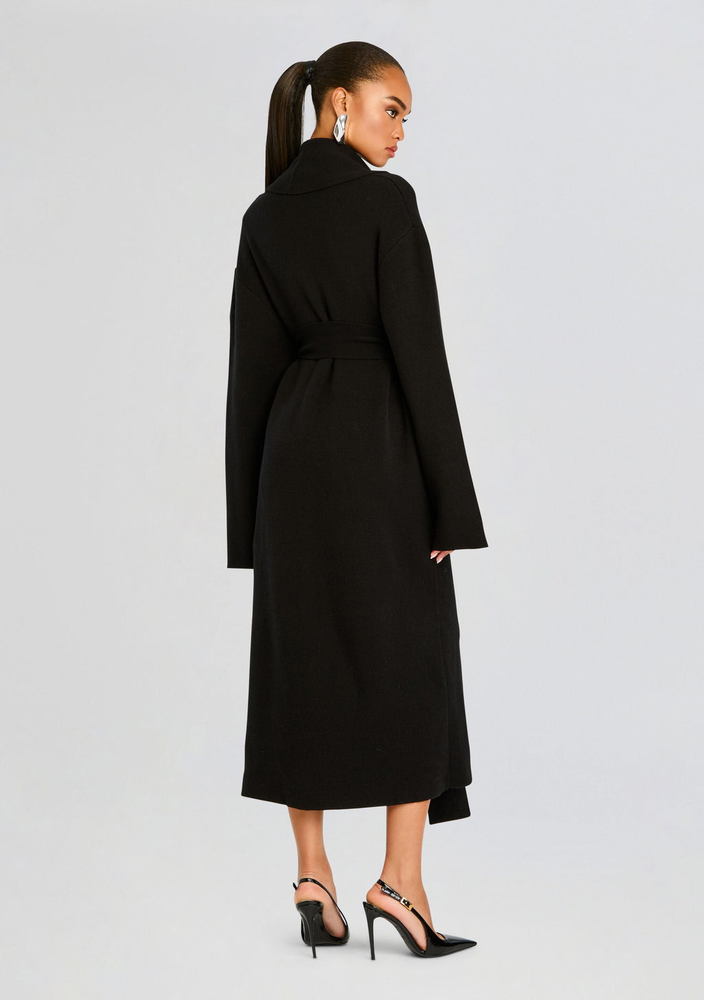 Crosby Sweater Duster by SEROYA in Black, product image 3