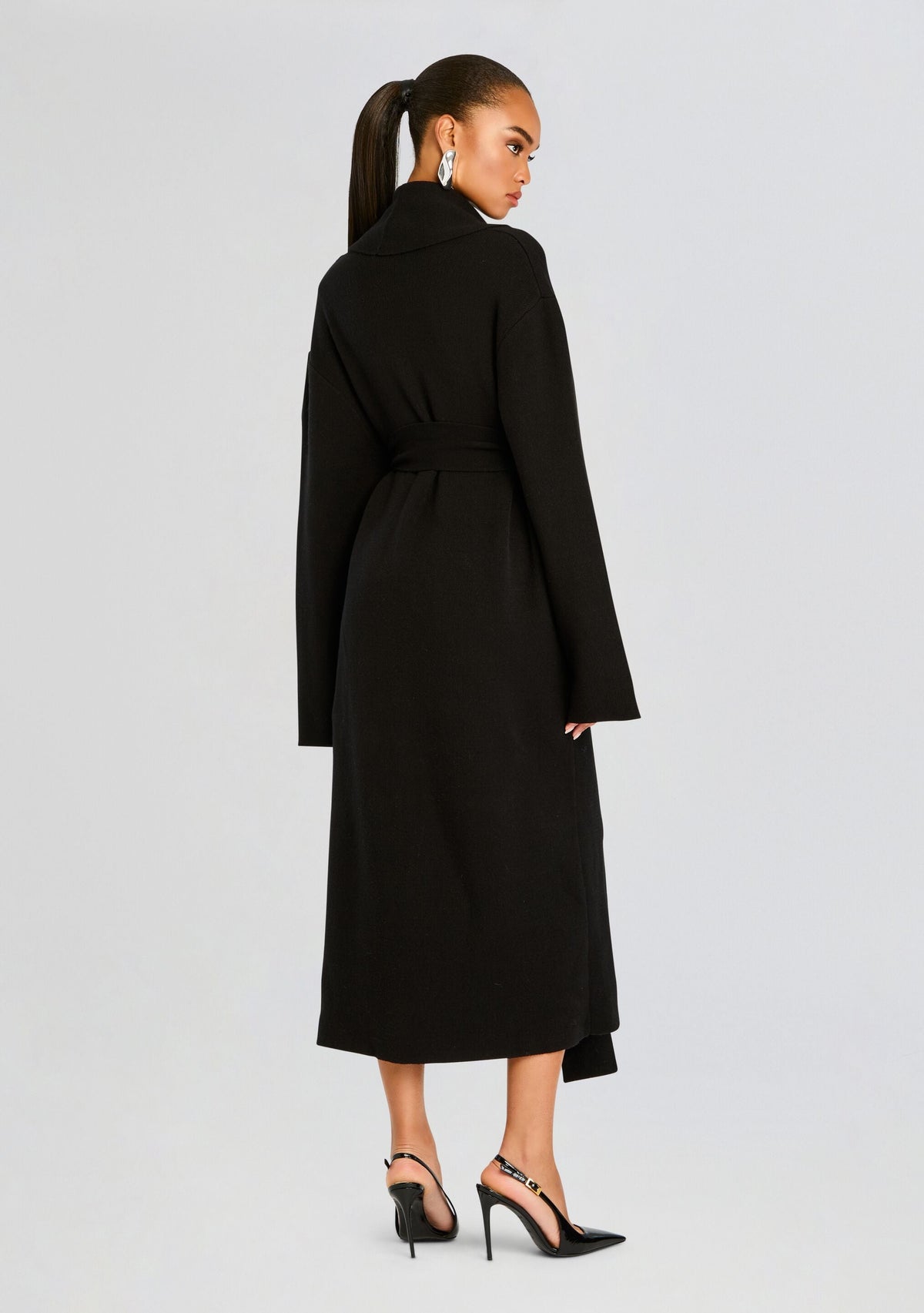 Crosby Sweater Duster by SEROYA in Black, product image 3