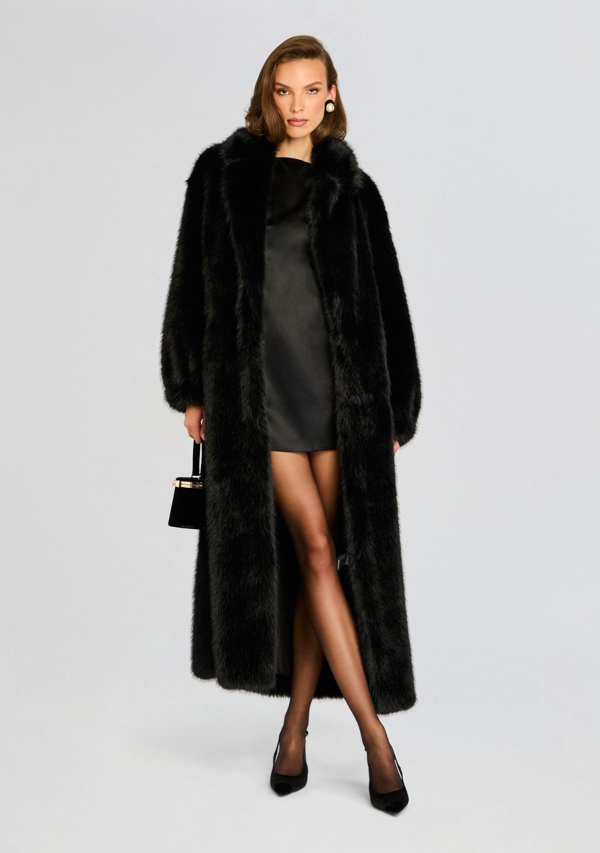 Dasha Faux Fur Jacket by retrofête in Black, product image 1