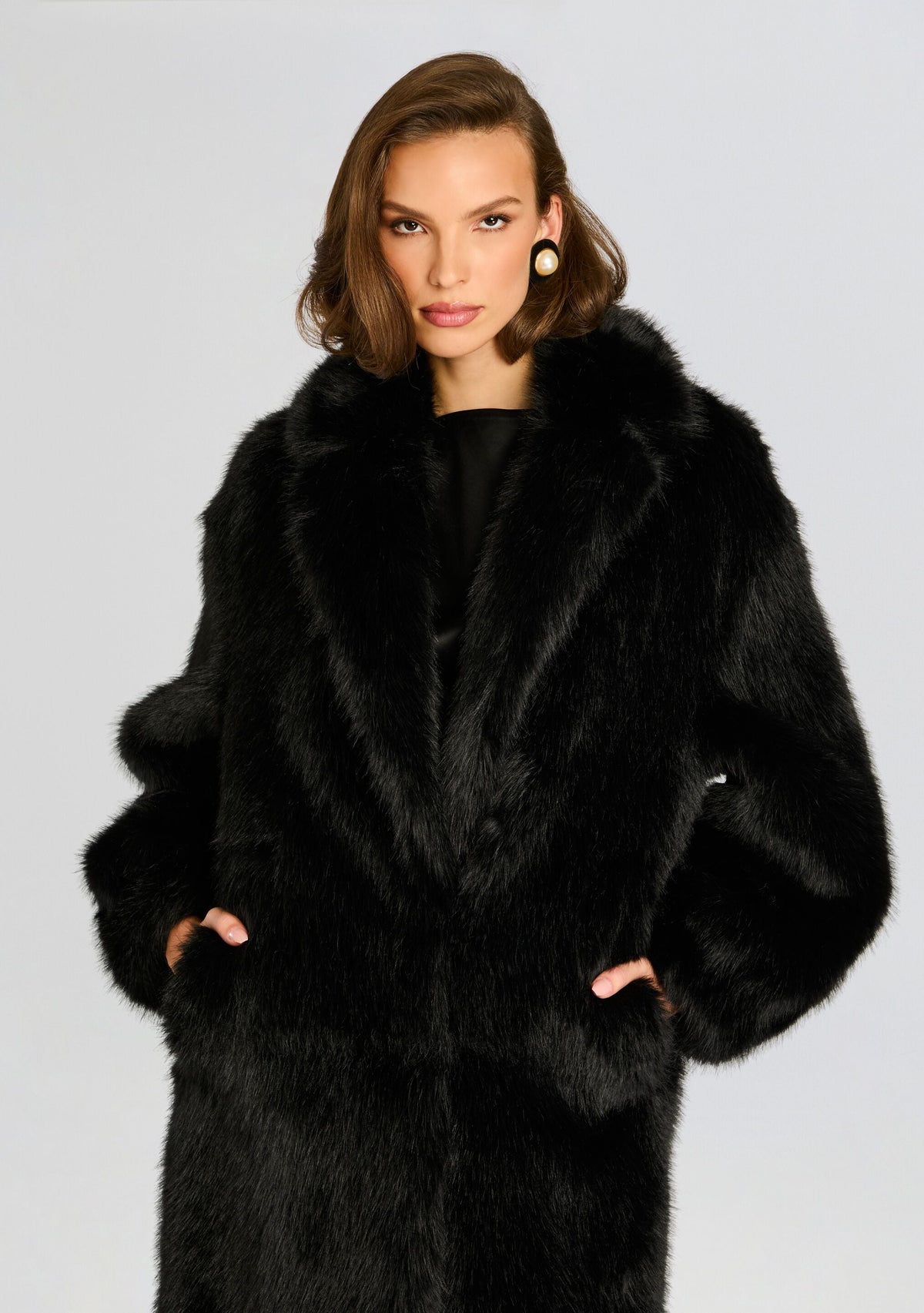 Dasha Faux Fur Jacket by retrofête in Black, product image 5