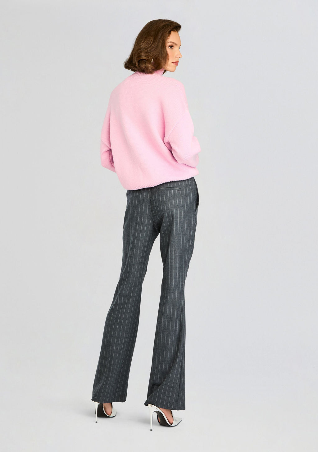 Elsa Turtleneck Sweater by SEROYA in Ballet Pink, product image 4