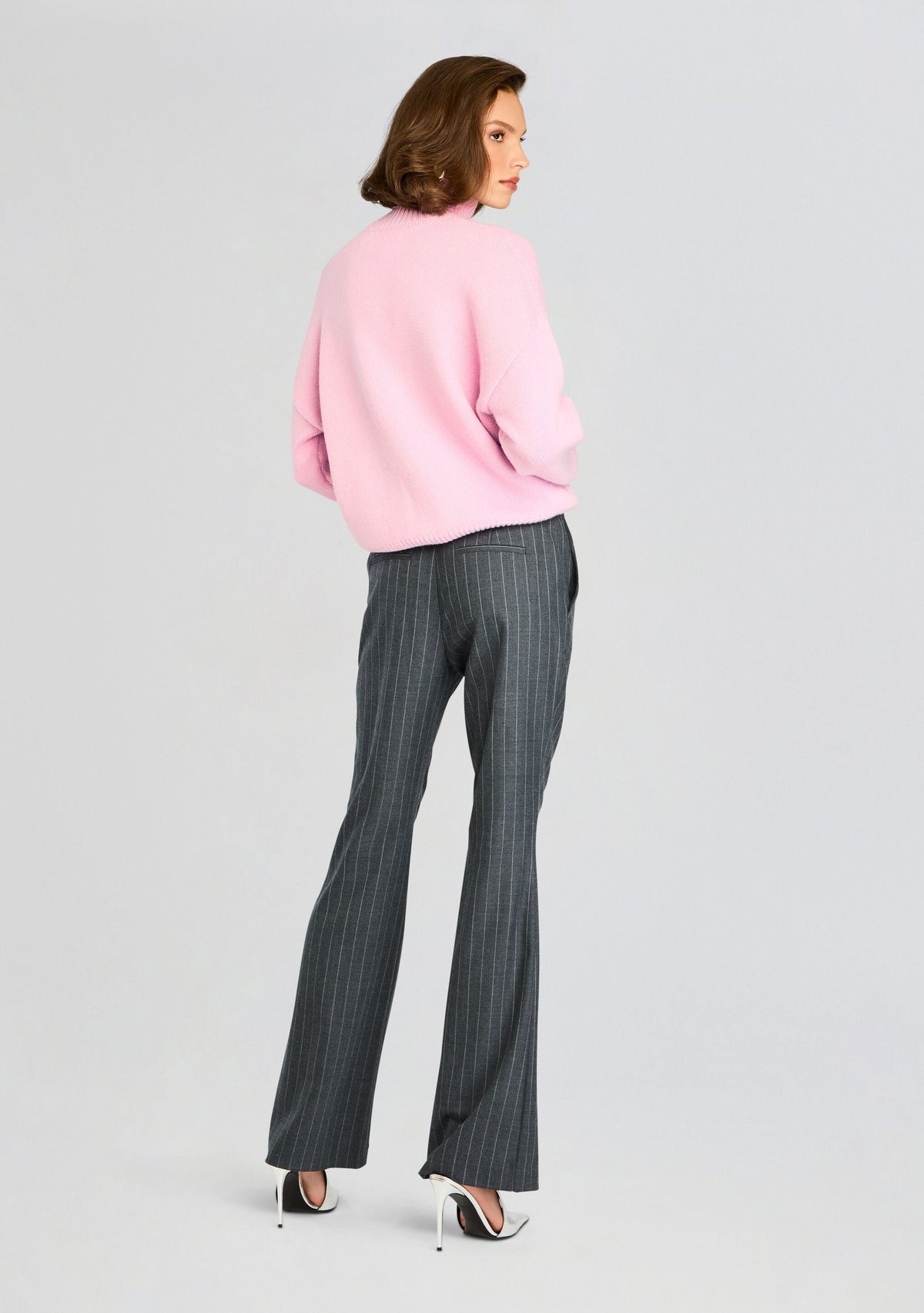 Elsa Turtleneck Sweater by SEROYA in Ballet Pink, product image 4