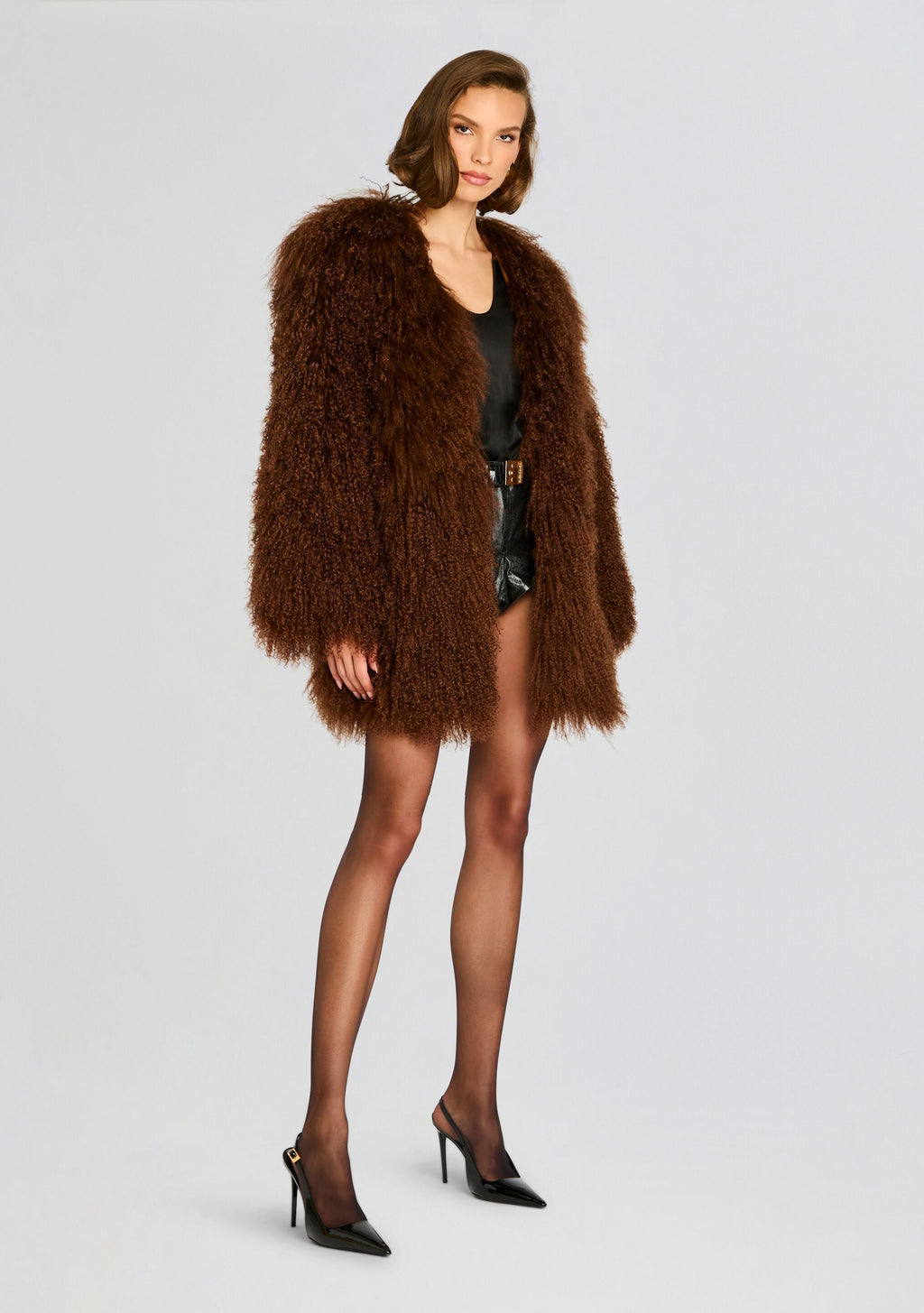 Jewel Fur Jacket by retrofête in Cinnamon, product image 5
