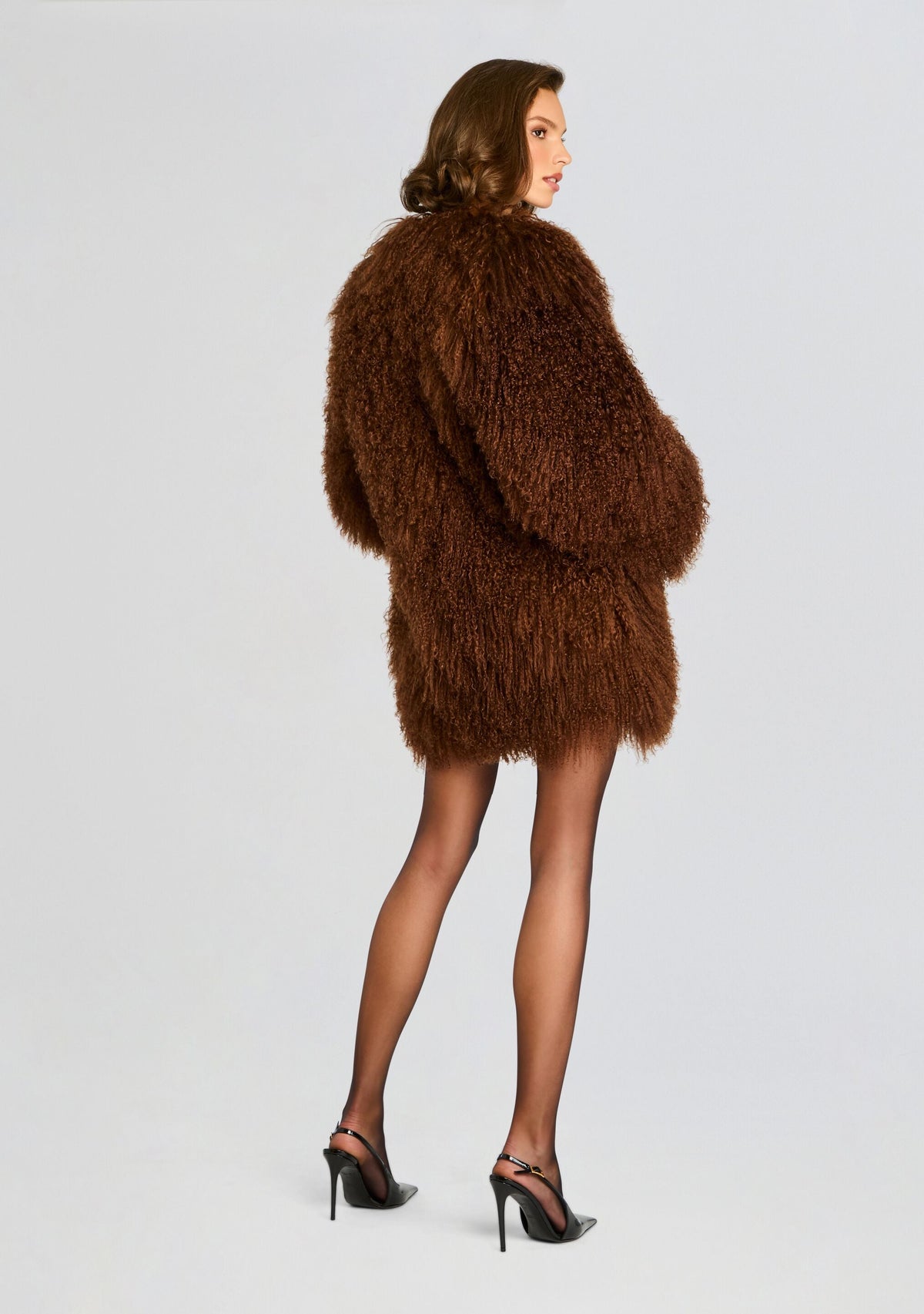 Jewel Fur Jacket by retrofête in Cinnamon, product image 6