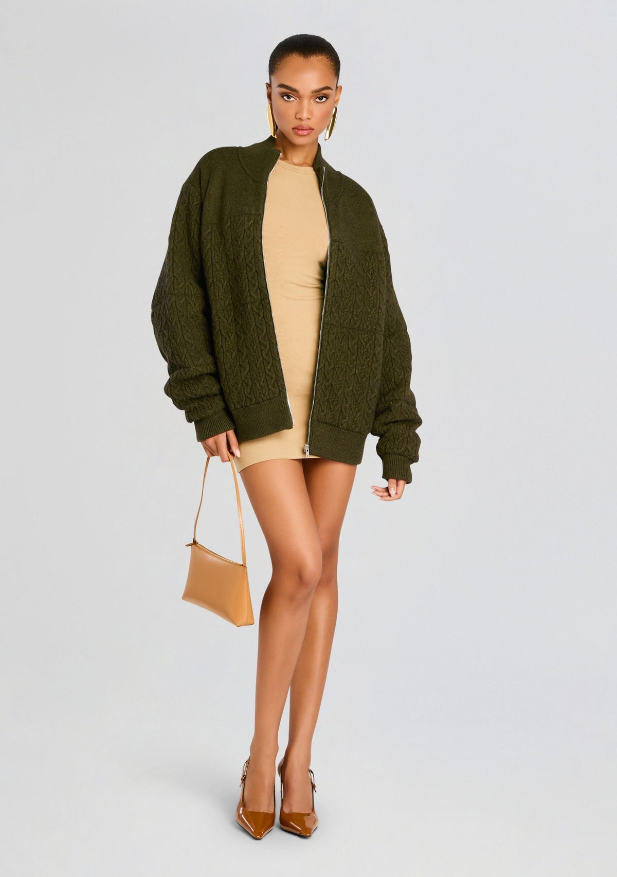 Levi Knit Puffer by SEROYA in Hunter Green, product image 5