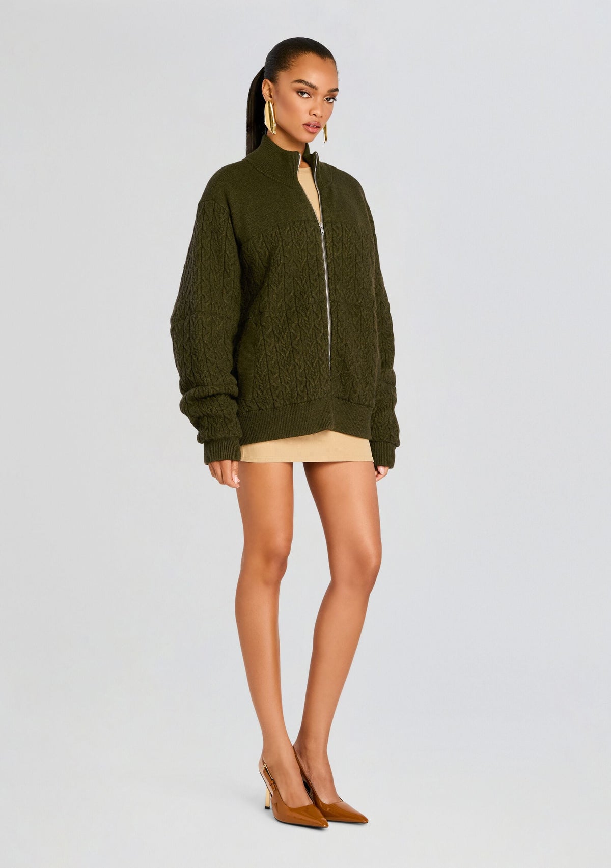Levi Knit Puffer by SEROYA in Hunter Green, product image 3