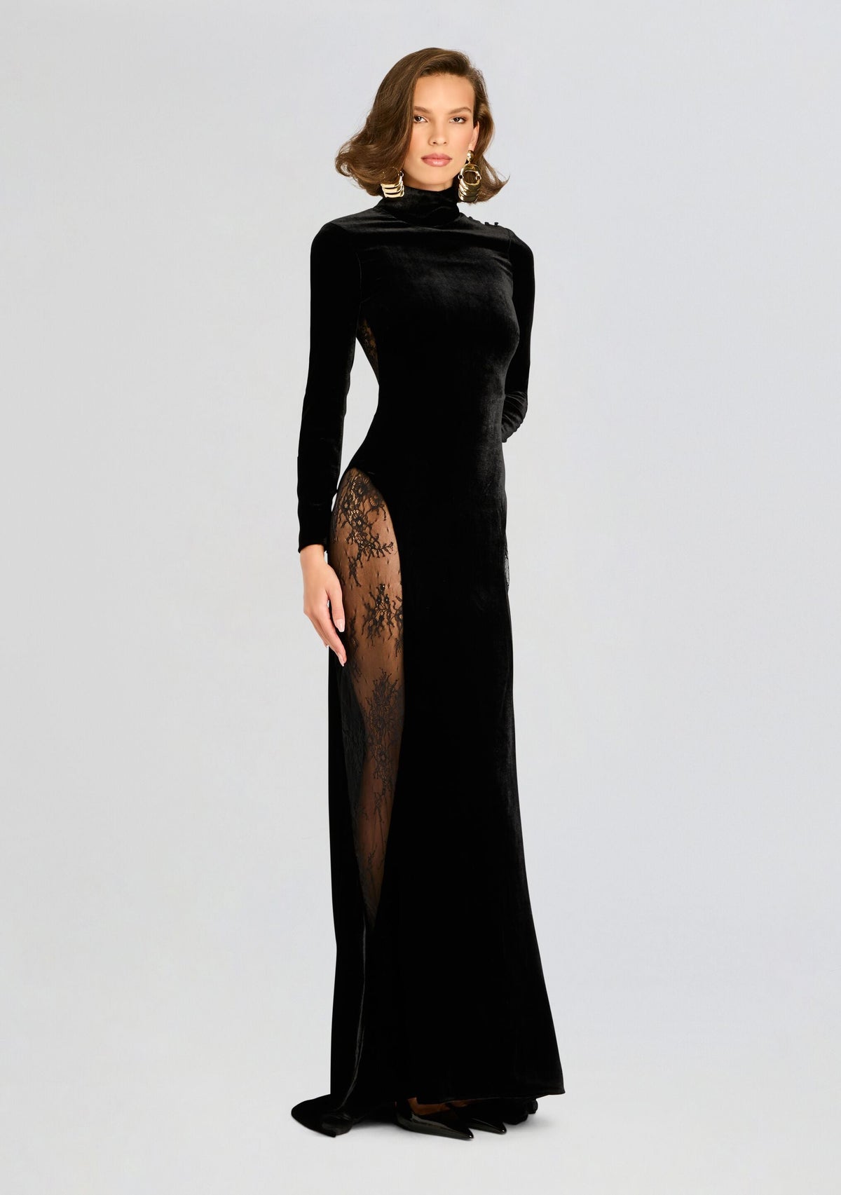 Amor Velvet Dress by retrofête in Black, product image 1