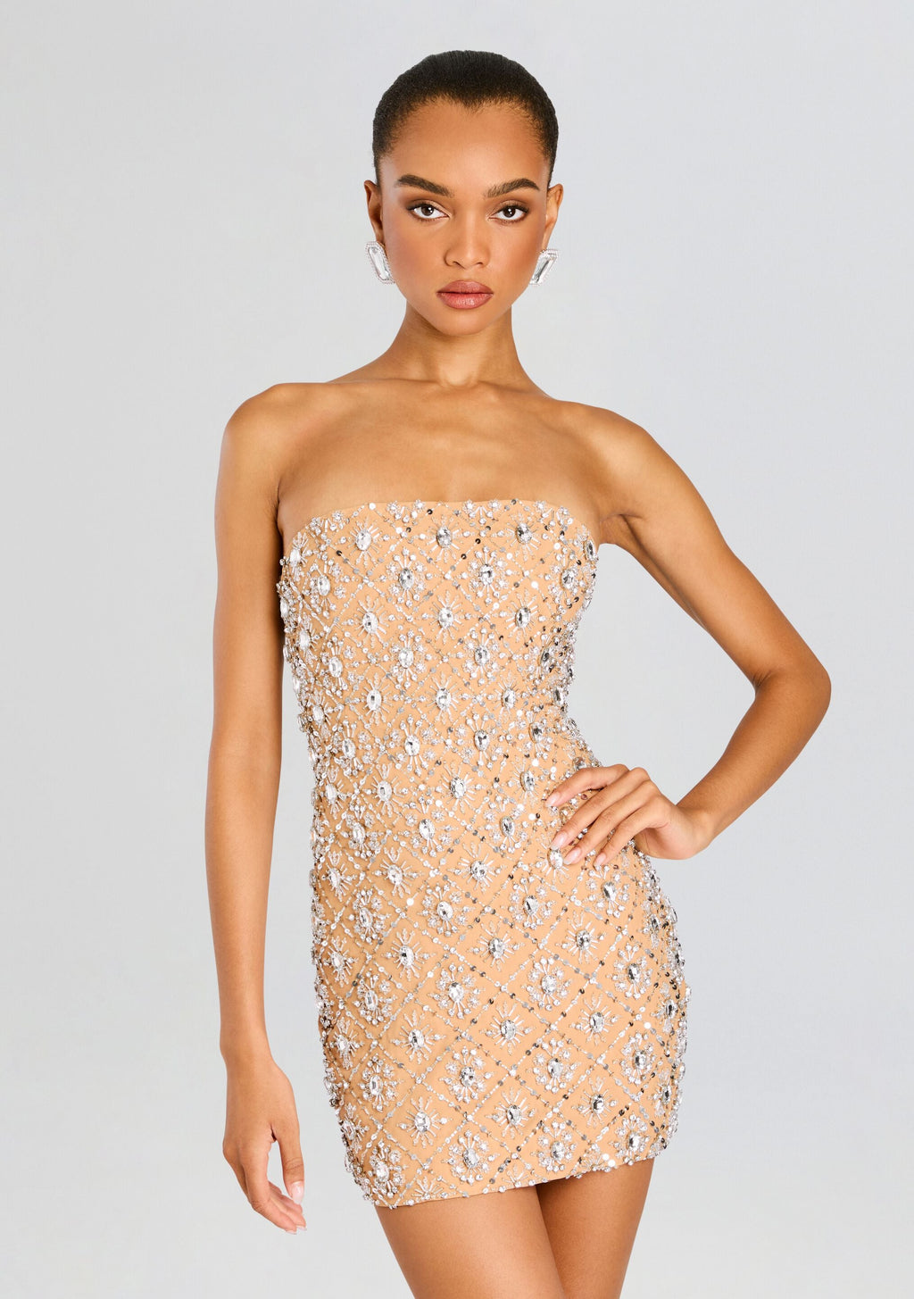 Chicca Dress by retrofête in Nude/Silver, product image 5
