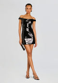 Dannie Sequin Dress by retrofête in Black, product image 1